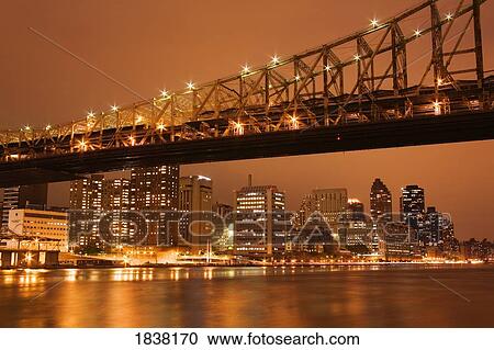 Queensboro Bridge and East River, Midtown Manhattan, New York City, New York, USA View Large Photo Image Stock Image - Queensboro Bridge and East River, Midtown Manhattan, New York City, New York, USA . Fotosearch