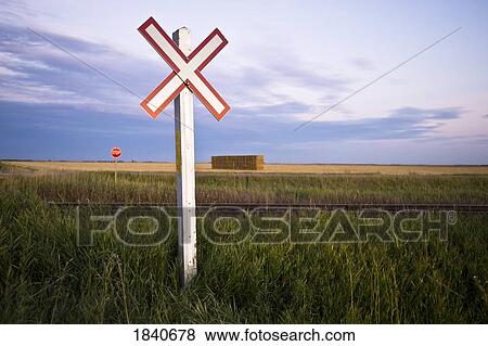 Stock Photo - Railroad crossing sign. Fotosearch