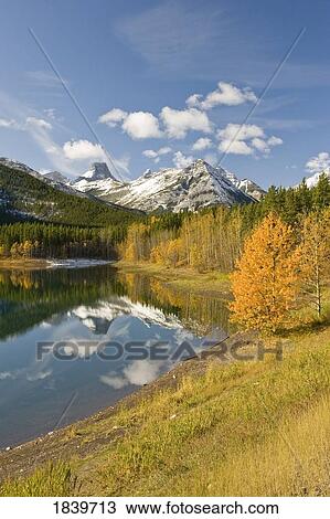 Stock Image - Reflection in mountain lake. Fotosearch