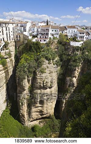 Ronda, Malaga, Spain; Tajo gorge View Large Photo Image Stock Photo - Ronda, Malaga, Spain; Tajo gorge. Fotosearch