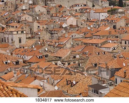 Stock Photo - Rooftops, Dubrovnik, Croatia . Fotosearch