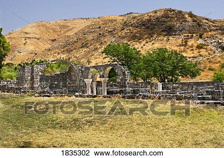 Ruins of Kursi, Israel View Large Photo Image Stock Image - Ruins of Kursi, Israel. Fotosearch