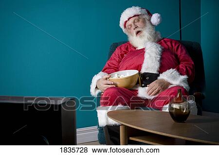 Stock Photo - Santa asleep. Fotosearch