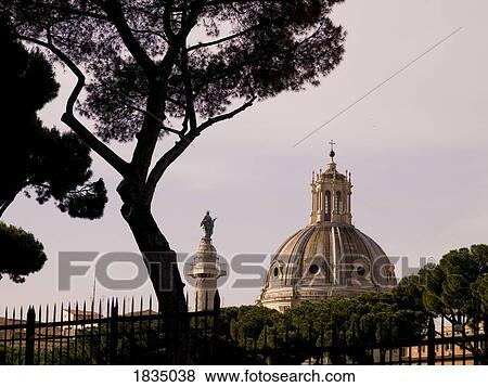 Stock Photo - Santa Maria di Loreto and Trajan's column, Rome, Italy. Fotosearch