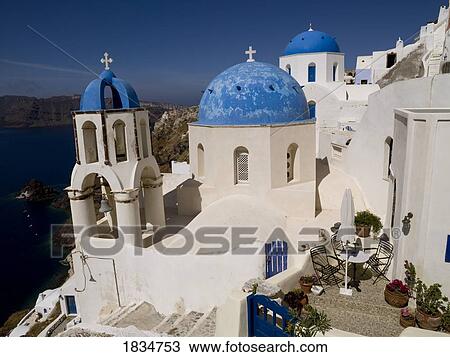Stock Image - Santorini, Greece . Fotosearch