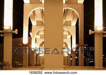 Stock Image - Shelby Street Bridge arches, Nashville, Tennessee, USA. Fotosearch
