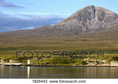 Stock Image - Shoreline and mountain view, Scotland. Fotosearch