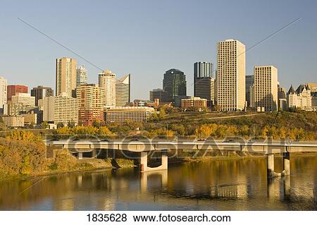 Stock Photo - Skyline of Edmonton, Alberta, Canada. Fotosearch