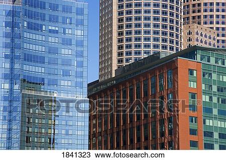 Skyscrapers, Fort Point Channel, Boston, Massachusetts, USA View Large Photo Image Stock Image - Skyscrapers, Fort Point Channel, Boston, Massachusetts, USA . Fotosearch