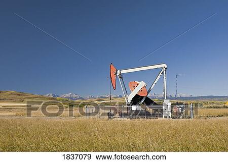 Southern Alberta, Canada; Oil pump near Longview View Large Photo Image Stock Photo - Southern Alberta, Canada; Oil pump near Longview. Fotosearch