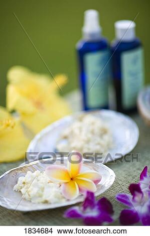 Spa products and flowers View Large Photo Image Picture - Spa products and flowers. Fotosearch