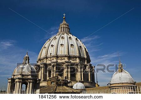 Stock Photograph - St. Peter's Basilica, Vatican City, Rome, Italy; Basilica completed in 1626. Fotosearch