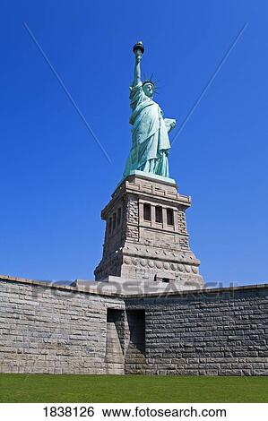 Stock Photograph - Statue of Liberty, Lower Manhattan, New York City, New York, USA . Fotosearch