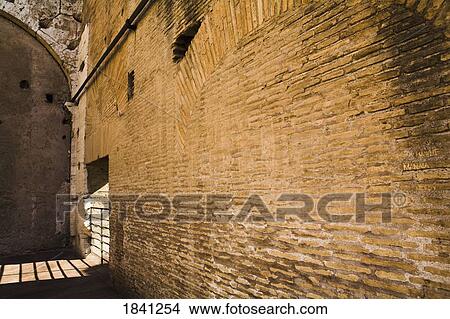 Picture - Stone wall, Rome, Italy. Fotosearch