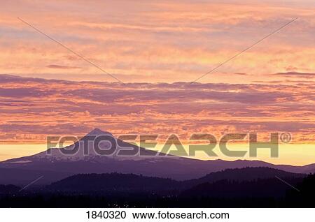 Sunrise over Mount Hood, Portland, Oregon, USA View Large Photo Image Stock Image - Sunrise over Mount Hood, Portland, Oregon, USA. Fotosearch