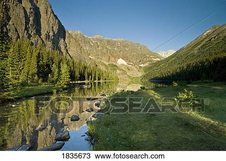 Taylor Lake, Banff National Park, Alberta, Canada View Large Photo Image Stock Image - Taylor Lake, Banff National Park, Alberta, Canada . Fotosearch
