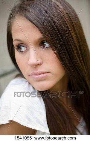 Thoughtful, teen girl View Large Photo Image Stock Photography - Thoughtful, teen girl. Fotosearch