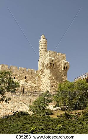 Stock Image - Tower of David Museum, Jerusalem, Israel. Fotosearch