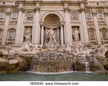Trevi Fountain, Rome, Italy; Baroque fountain completed in 1762 View Large Photo Image Stock Photography - Trevi Fountain, Rome, Italy; Baroque fountain completed in 1762. Fotosearch