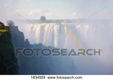Stock Photo - Victoria falls, Zambezi River, Zambia, Africa. Fotosearch