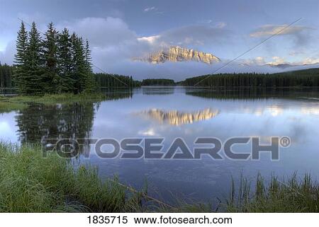 View of Mount Rundle from Two Jack Lake, Banff National Park, Banff, British Columbia, Canada View Large Photo Image Stock Photography - View of Mount Rundle from Two Jack Lake, Banff National Park, Banff, British Columbia, Canada. Fotosearch