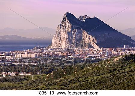 View to Gibraltar with Africa behind, near La Línea de la Concepción, Cadiz Province, Spain View Large Photo Image Stock Photo - View to Gibraltar with Africa behind, near La Línea de la Concepción, Cadiz Province, Spain. Fotosearch