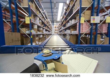 Stock Image - Warehouse full of boxes. Fotosearch