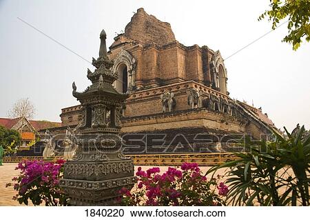 Wat Chedi Luang Temple, Chiang Mai, Thailand, southeast Asia View Large Photo Image Stock Image - Wat Chedi Luang Temple, Chiang Mai, Thailand, southeast Asia . Fotosearch