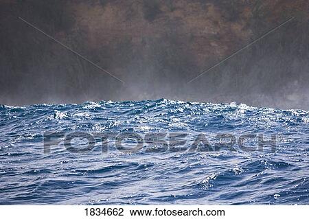 Waves breaking, Maui North Shore, Hawaii, USA View Large Photo Image Stock Image - Waves breaking, Maui North Shore, Hawaii, USA. Fotosearch