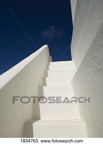 White stairway, Greece View Large Photo Image Stock Image - White stairway, Greece . Fotosearch