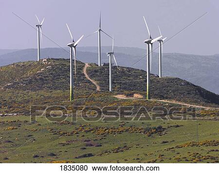 Windmills near Casares Malaga Province, Spain View Large Photo Image Stock Image - Windmills near Casares Malaga Province, Spain . Fotosearch