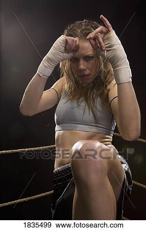 Woman fighter View Large Photo Image Stock Photo - Woman fighter. Fotosearch