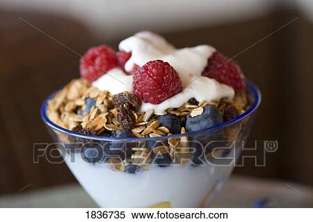 Yogurt, fruit and granola View Large Photo Image Stock Photography - Yogurt, fruit and granola. Fotosearch