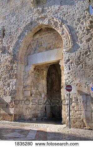 Zion Gate, Jerusalem, Israel View Large Photo Image Stock Image - Zion Gate, Jerusalem, Israel . Fotosearch