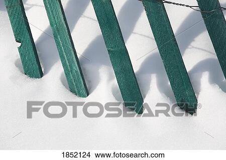 A fence in the snow View Large Photo Image Picture - A fence in the snow. Fotosearch