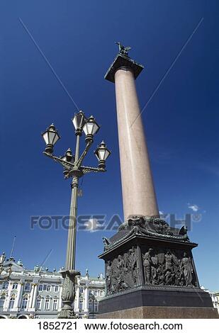 Alexander Column, Peterhof, Saint Petersburg, Russia; Column completed in 1834 to commemorate the Russian victory in the war with Napoleon's France View Large Photo Image Stock Image - Alexander Column, Peterhof, Saint Petersburg, Russia; Column completed in 1834 to commemorate the Russian victory in the war with Napoleon's France. Fotosearch