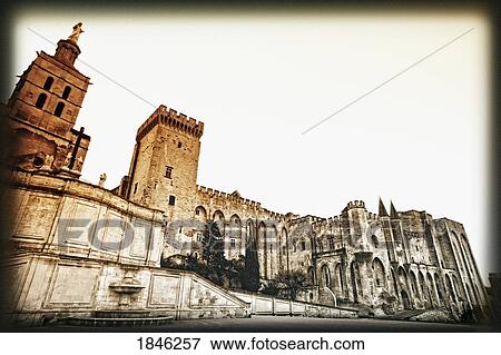 Stock Photo - Avignon, Provence, France; Pope's Palace (Palais des Papes). Fotosearch