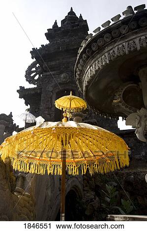 Stock Image - Bali, Indonesia; Balinese umbrella. Fotosearch