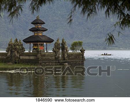 Bali, Indonesia; Ulun Danu Temple on Beratan Lake View Large Photo Image Stock Image - Bali, Indonesia; Ulun Danu Temple on Beratan Lake. Fotosearch