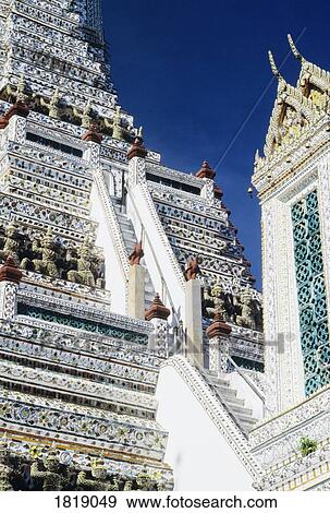 Bangkok, Thailand, Asia; Detail of Wat Arun View Large Photo Image Stock Photo - Bangkok, Thailand, Asia; Detail of Wat Arun. Fotosearch