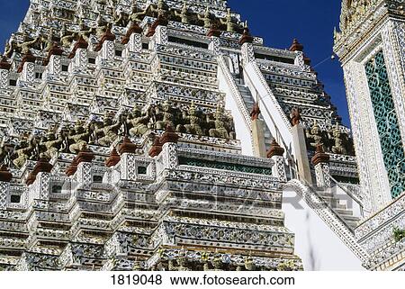 Bangkok, Thailand; The Wat Arun Temple View Large Photo Image Stock Photo - Bangkok, Thailand; The Wat Arun Temple. Fotosearch