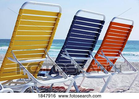 Stock Photograph - Beach chairs. Fotosearch
