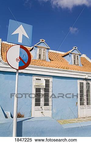 Blue building with sign outside View Large Photo Image Stock Photography - Blue building with sign outside. Fotosearch
