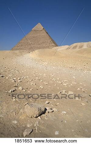 Stock Image - Cairo, Giza, Egypt; The Pyramids of Giza. Fotosearch