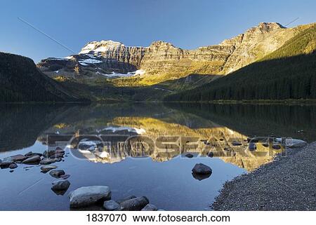 Stock Image - Cameron Lake, Waterton, Alberta, Canada. Fotosearch