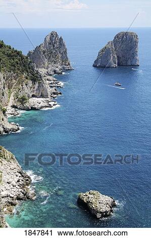 Capri, Italy; Sea stacks View Large Photo Image Stock Image - Capri, Italy; Sea stacks. Fotosearch