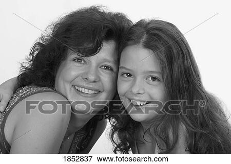 Caucasian Family; Mother and Daughter View Large Photo Image Stock Photo - Caucasian Family; Mother and Daughter . Fotosearch