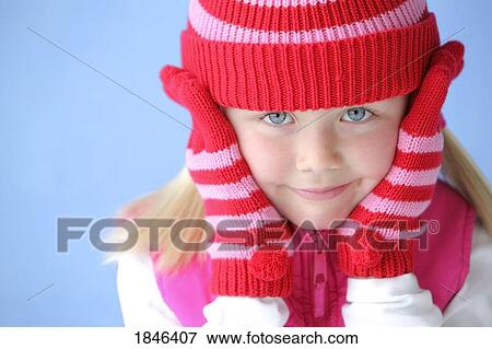Child wearing hat and gloves View Large Photo Image Stock Photo - Child wearing hat and gloves. Fotosearch