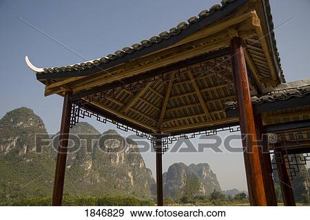 Chinese architecture, Yangshou, China View Large Photo Image Stock Photo - Chinese architecture, Yangshou, China. Fotosearch