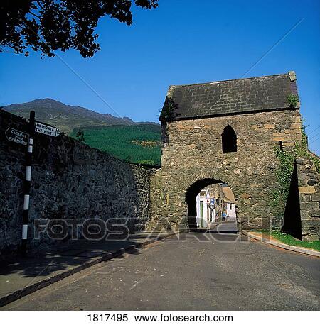 Stock Photography - Co Louth, The Thostle (Town Hall), Carlingford. Fotosearch